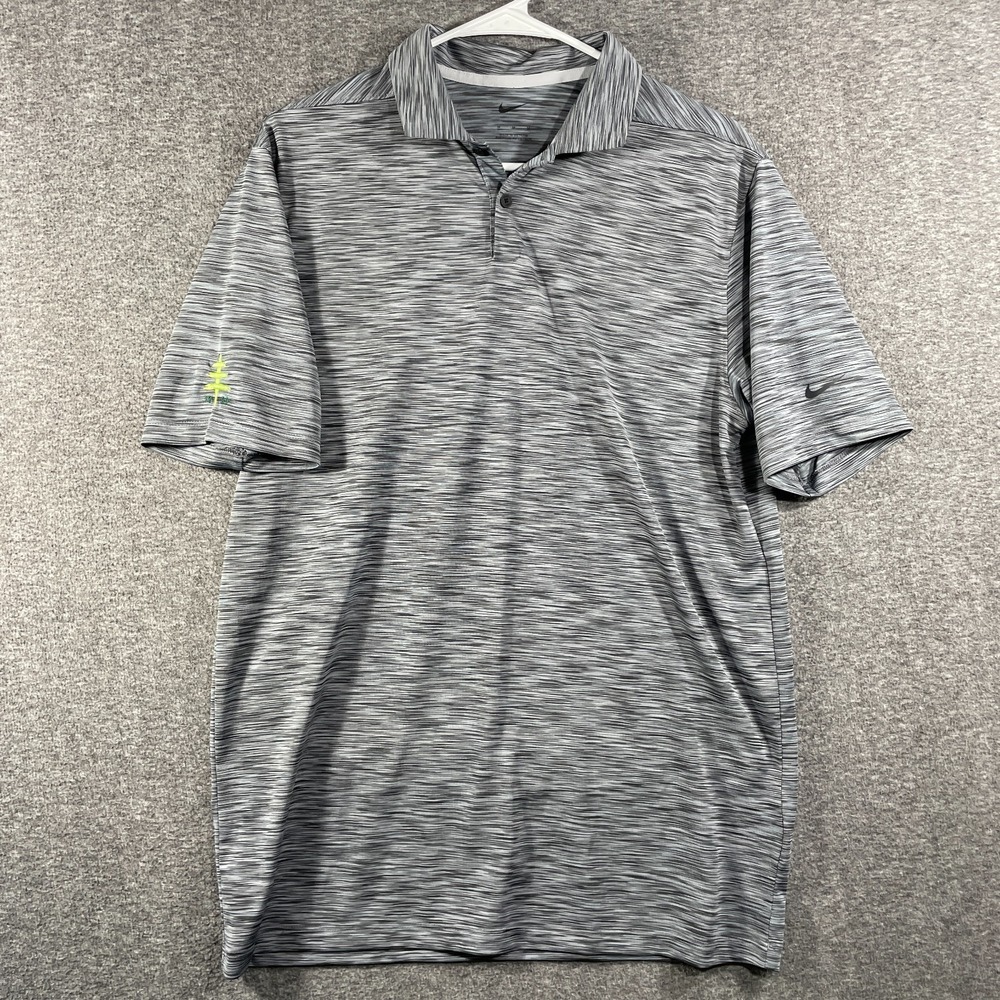 Nike Vapor Polo Shirt Mens Medium Performance Stretch Gray Heather